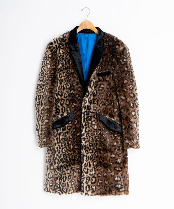 ヒョウ柄ファーコート　