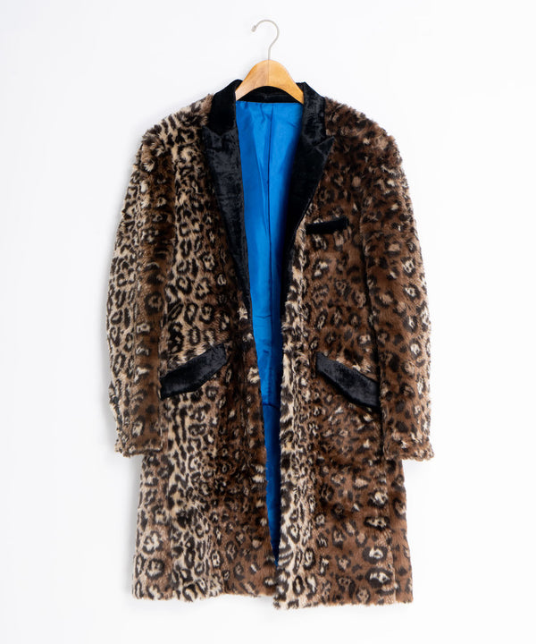 ヒョウ柄ファーコート　