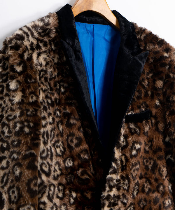 ヒョウ柄ファーコート　