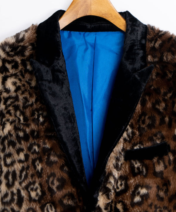 ヒョウ柄ファーコート　