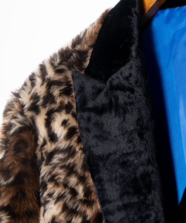 ヒョウ柄ファーコート　