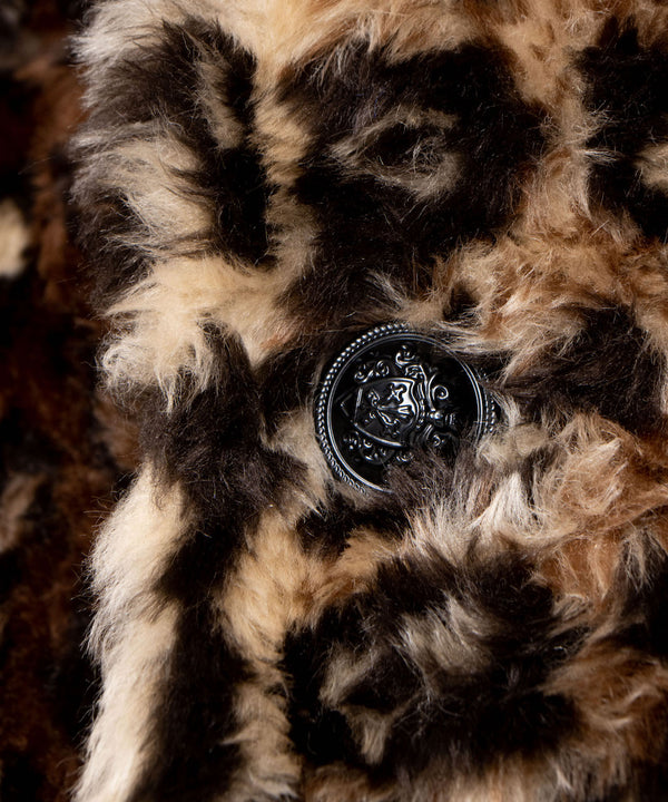 ヒョウ柄ファーコート　