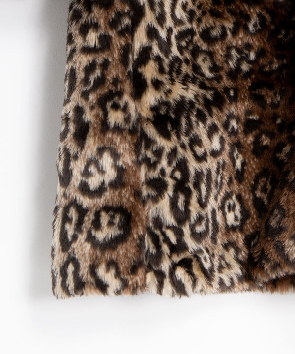 ヒョウ柄ファーコート　
