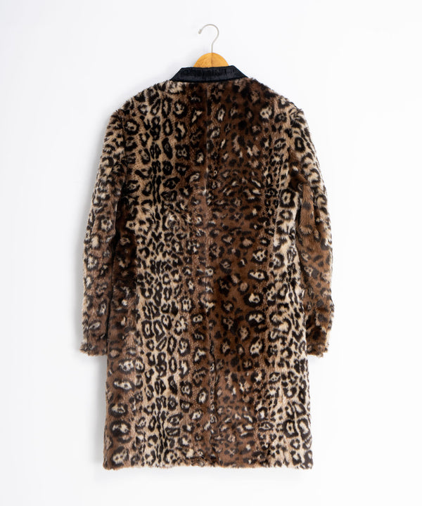 ヒョウ柄ファーコート　