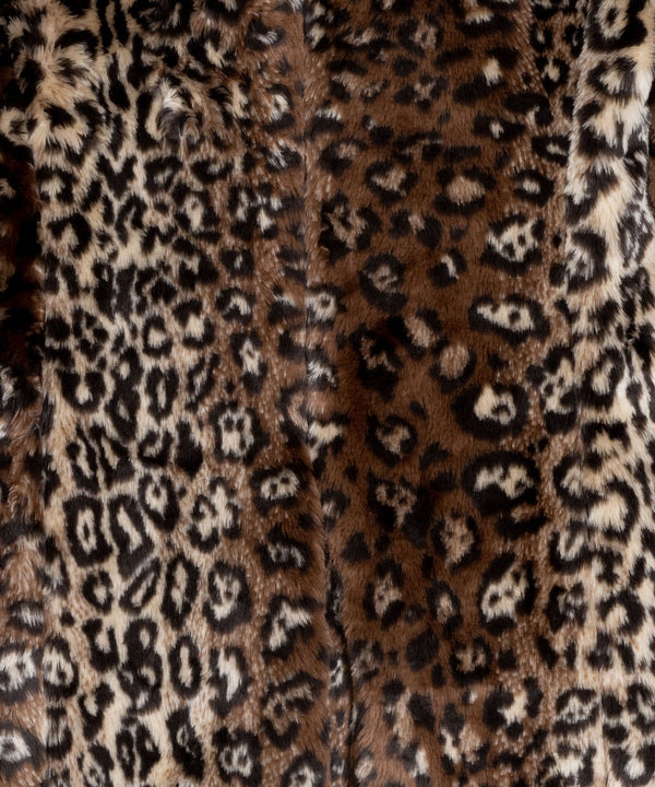 ヒョウ柄ファーコート　